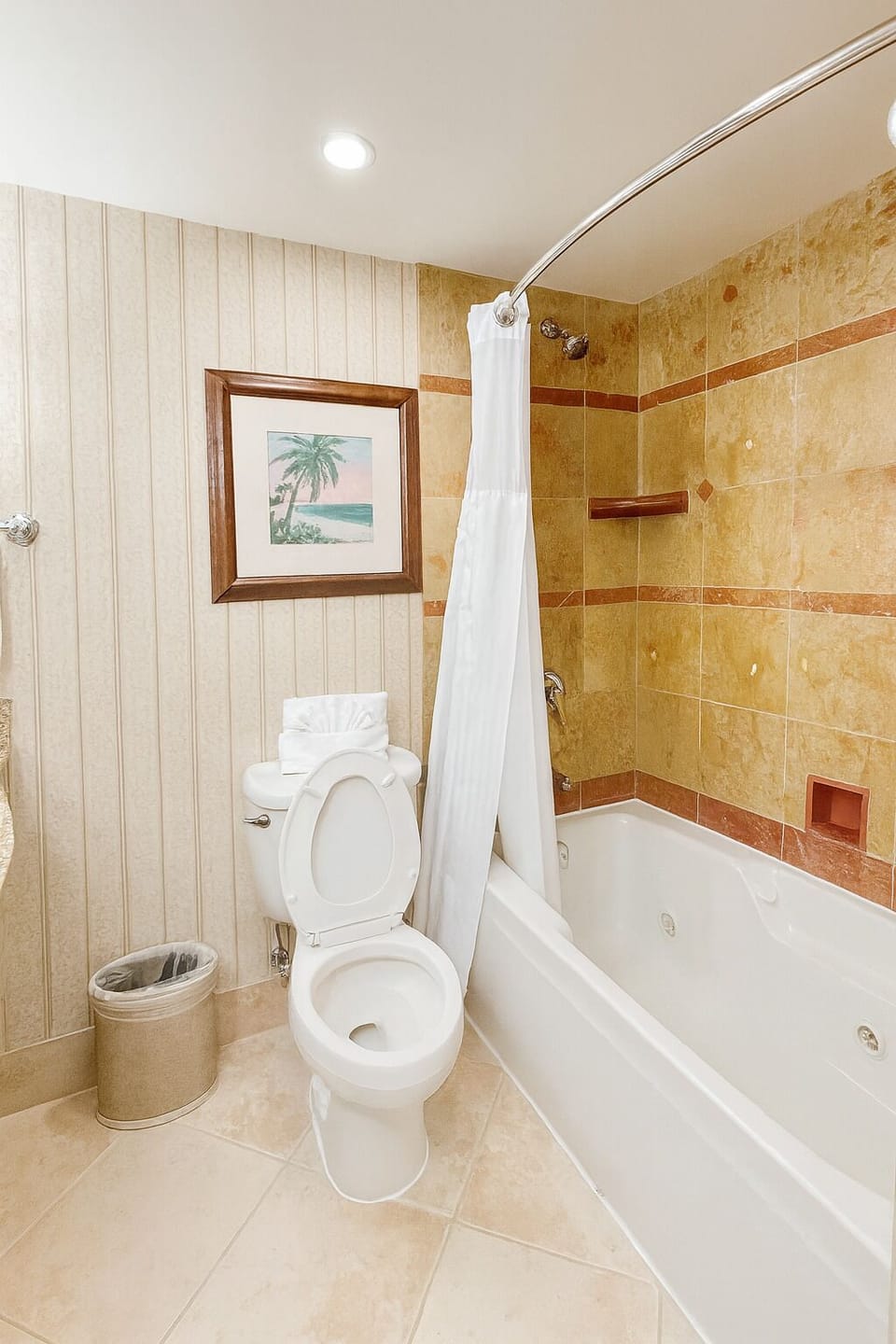 Soak and relax in a jetted tub after exploring all day.