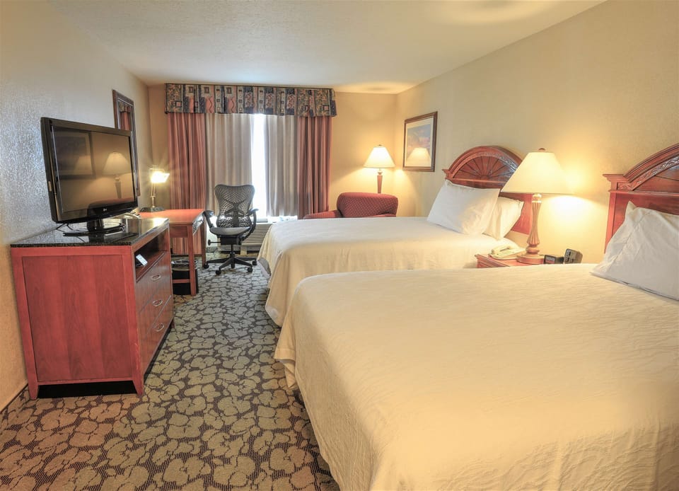 Kick back after adventures with in-room TV and work desk.