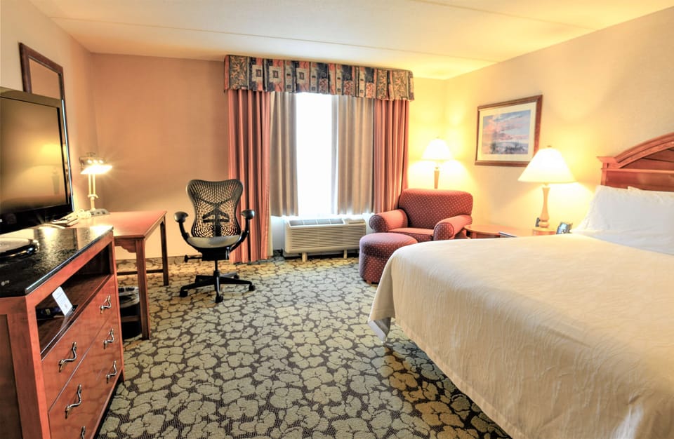 Settle in with a dedicated desk, cozy chair, and daylight.