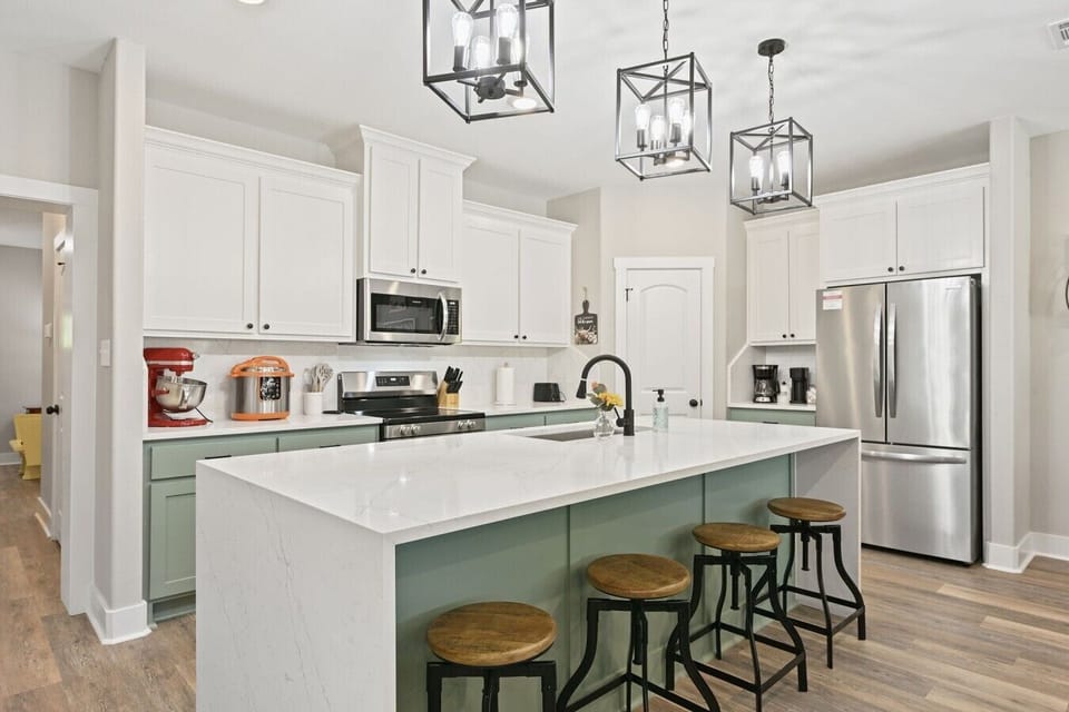 Fully equipped kitchen for everything from morning coffee to group dinners.