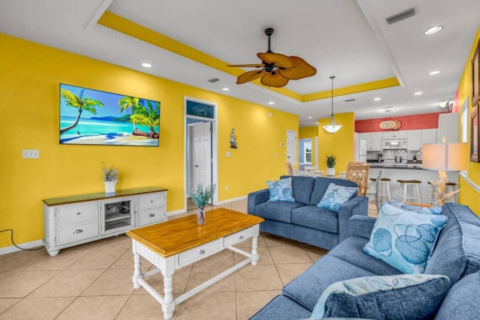 Stream your favorite shows or put on a beach scene — either way, you`re in paradise.