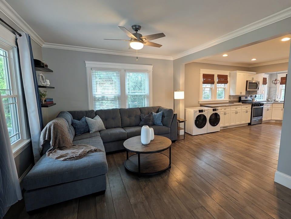 Easy access between living room and kitchen.