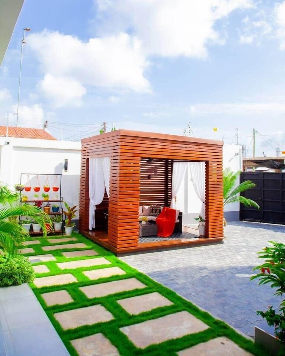 Pergola, shared space.