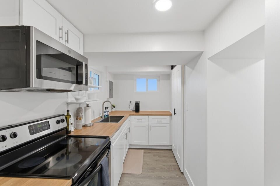 Kitchen with Large Steel Tub