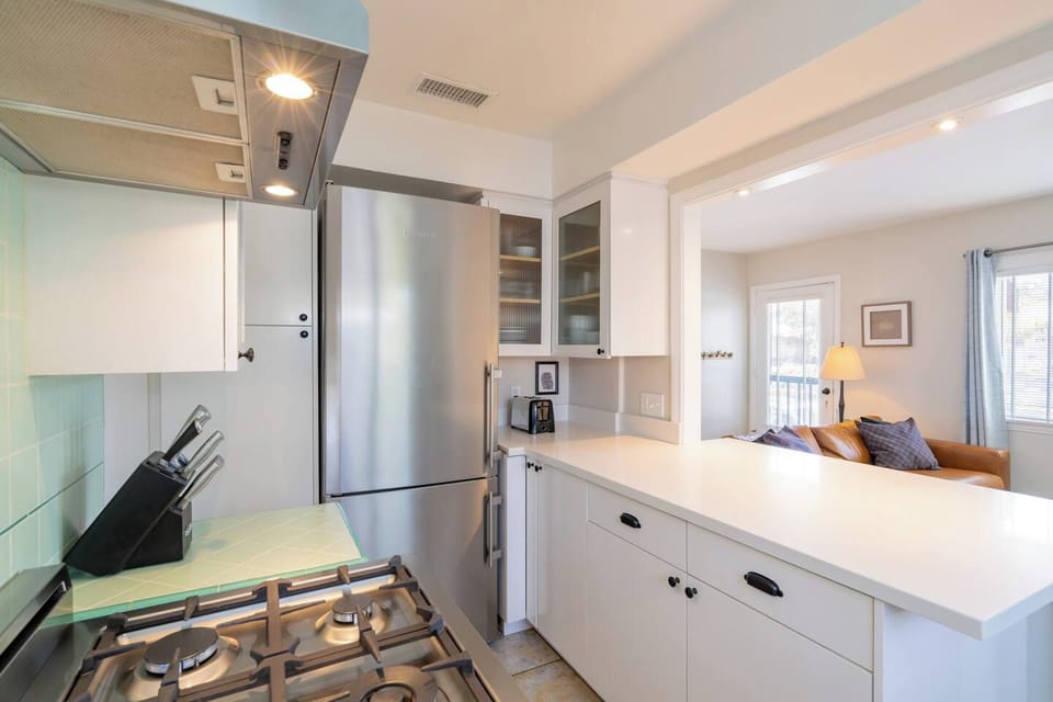 Kitchen open to living room