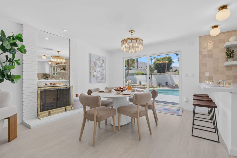 A welcoming dining space with room to gather for everything from leisurely breakfasts to dinner and drinks at home.