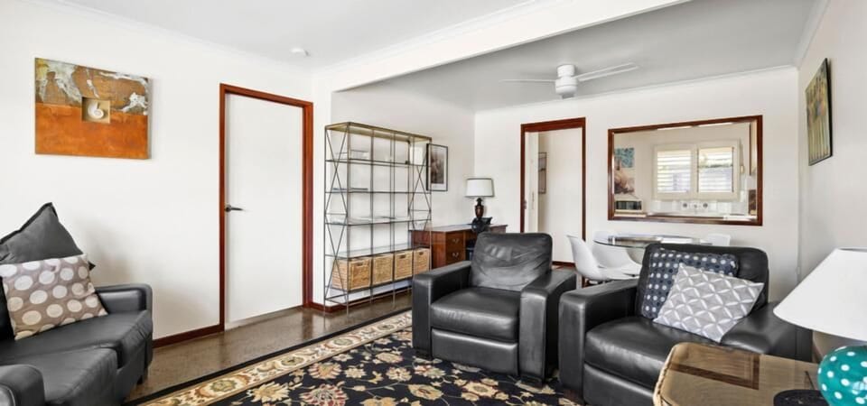 Inviting lounge with plenty of natural light.