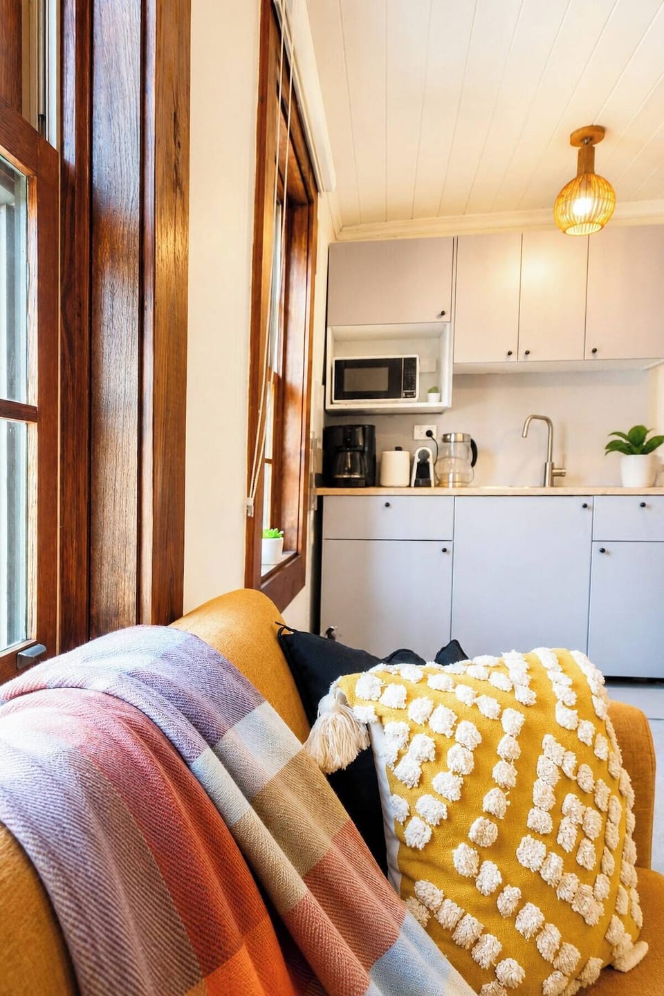 Enjoy a restful stay with a comfortable double bed, plush pillows, fresh towels, and a dedicated wooden desk setup