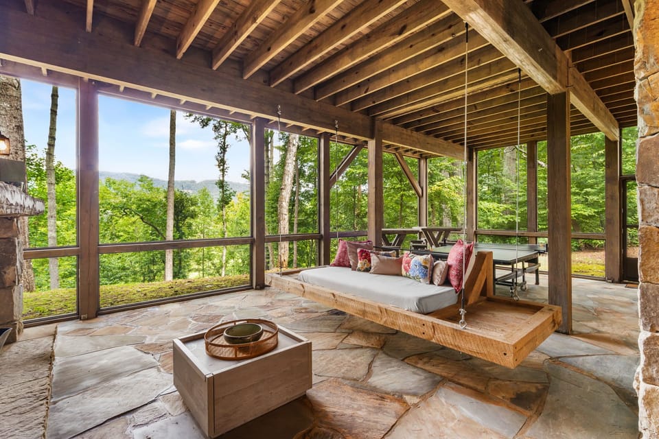 SCREENED IN PATIO WITH A VIEW