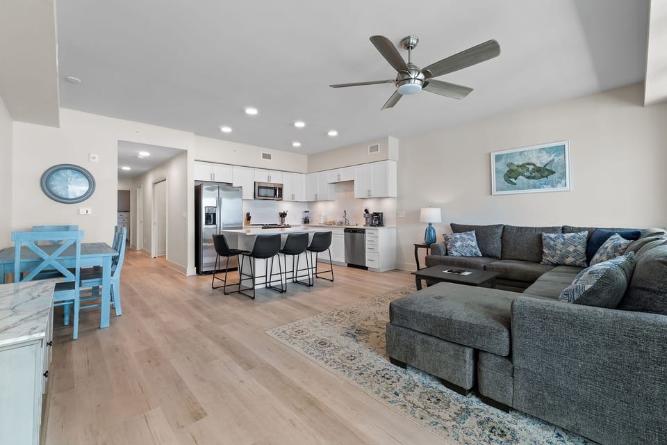 Open Concept Living Room & Kitchen