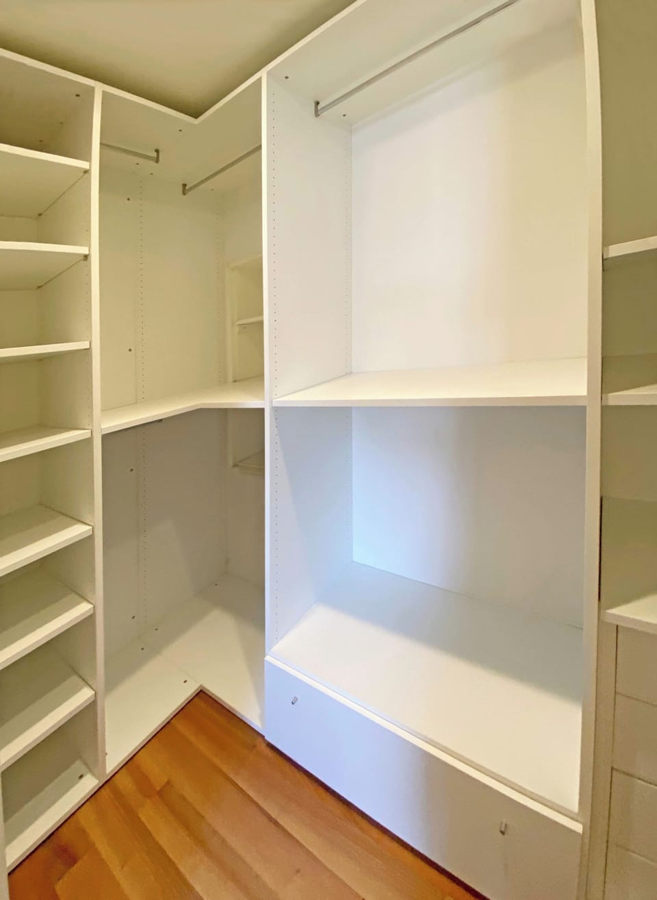Bedroom 1 walk-in wardrobe; Bedroom 2 also has a spacious wardrobe