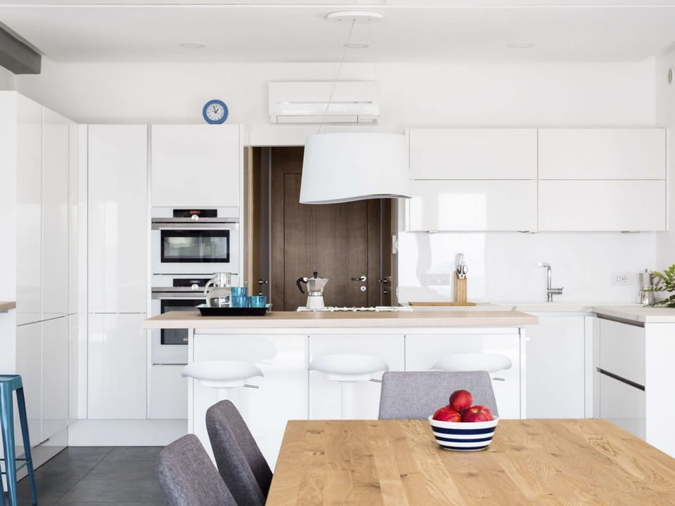 Furniture, Interior Design, Flooring, Floor, Ceiling, Room, Chair, Table, Apartment, Kitchen & Dining Room Table