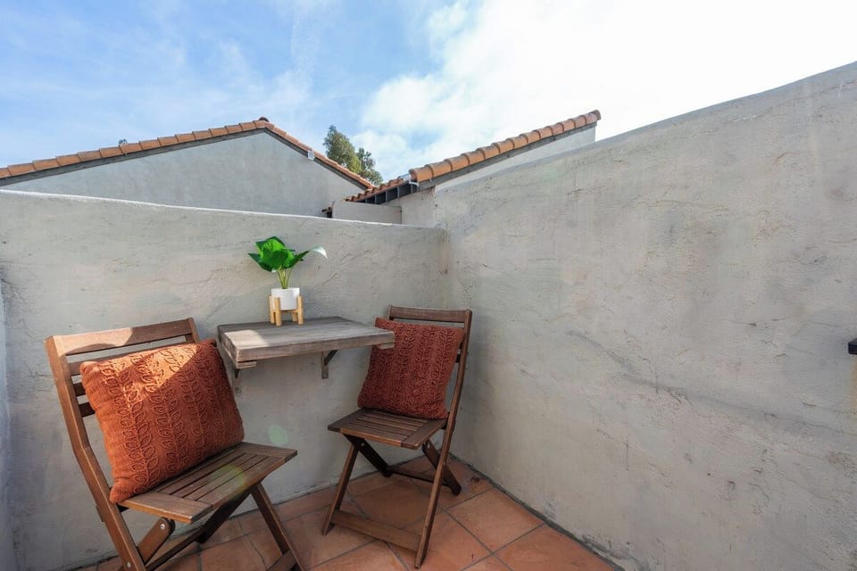 The private patio is the place to be on a sunny San Diego afternoon
