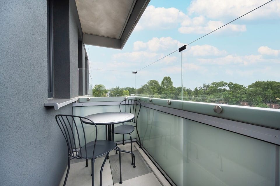 Furnished balcony.