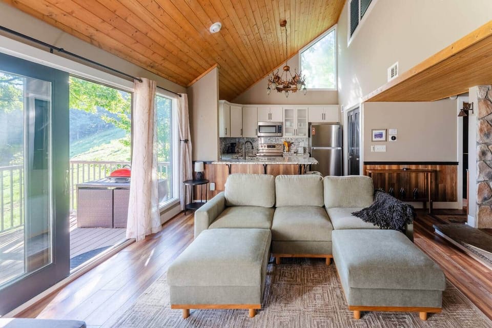 Gather beside a hearth with plenty of mountain character setting the scene for stories from the day.
