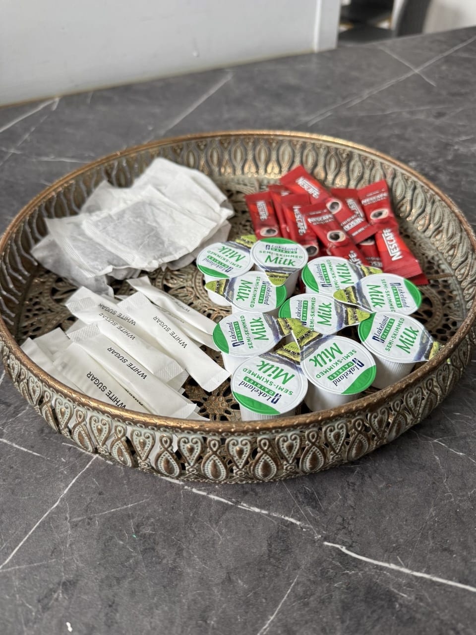 Complimentary Tea, Coffee, Sugar and Milk