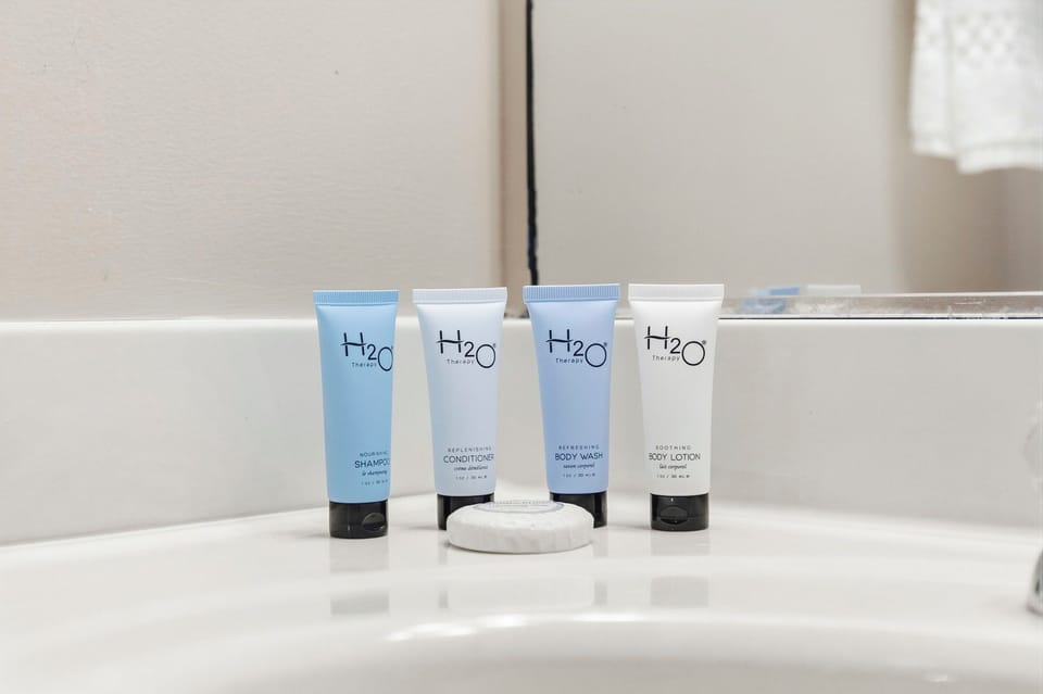 Arrive to complimentary bath toiletries to make settling in seamless on your first day.