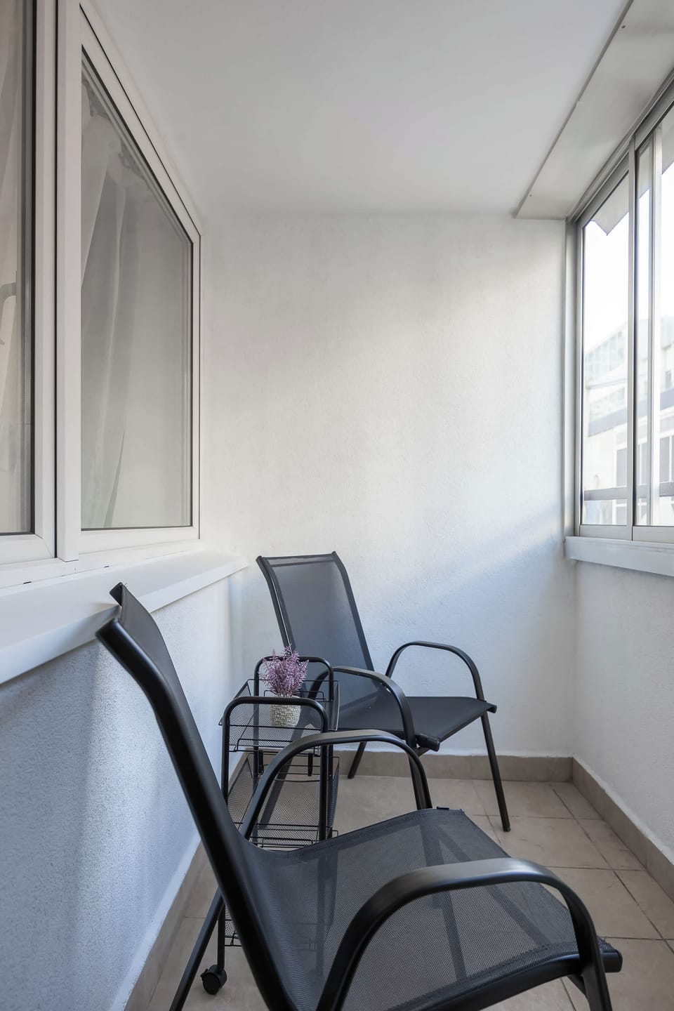 The balcony's peaceful ambiance is ideal for unwinding. 