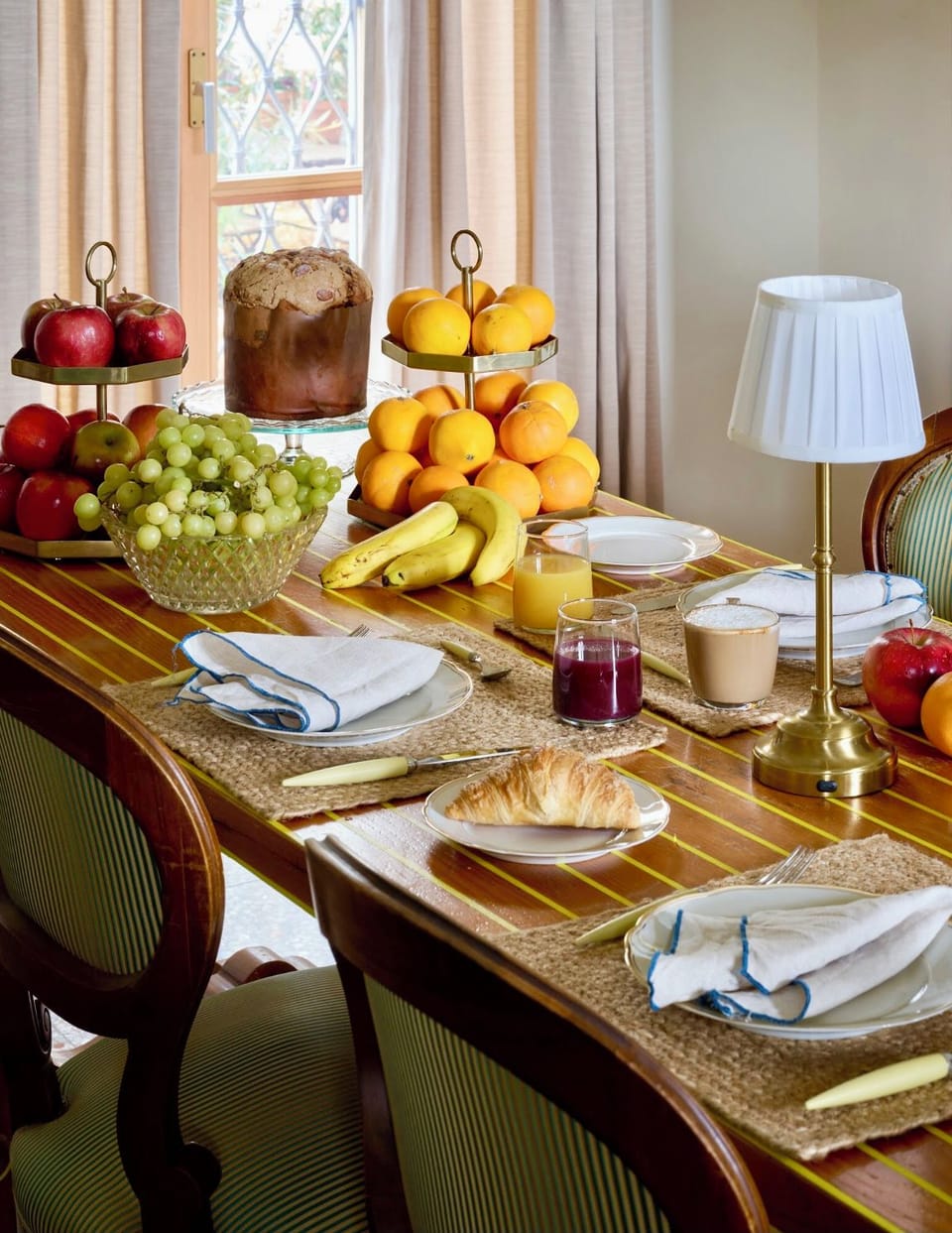 Complementary breakfast in the shared dinning room