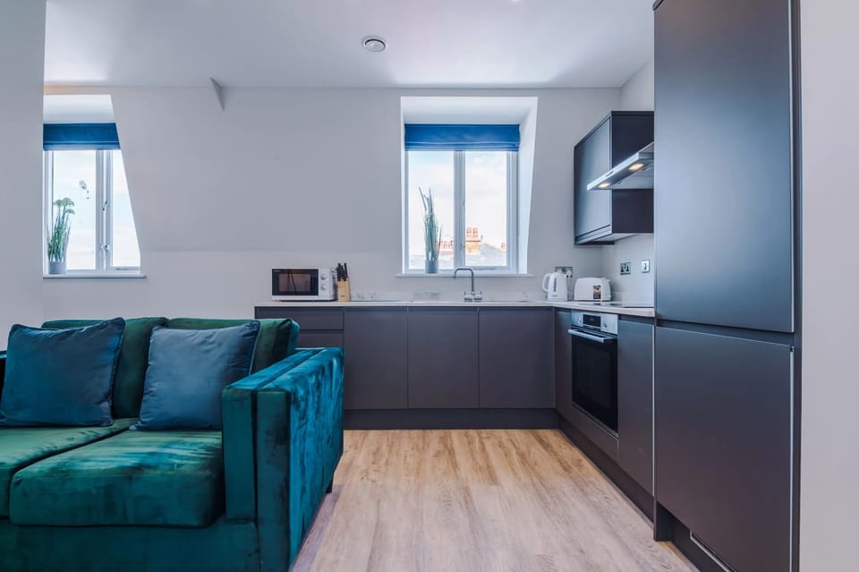 Modern, fully equipped kitchen perfect for preparing delicious meals and enjoying quality time.