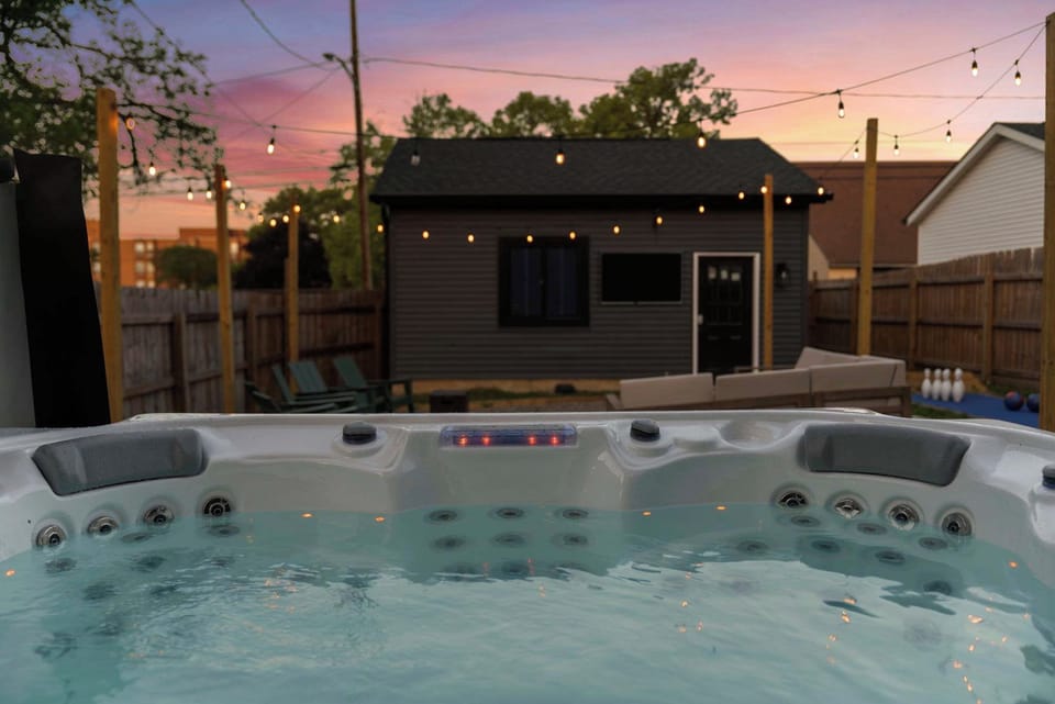 Relaxing hot tub, ready for evening soaks