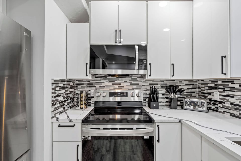 Fully equipped kitchen ready for family-style meals.
