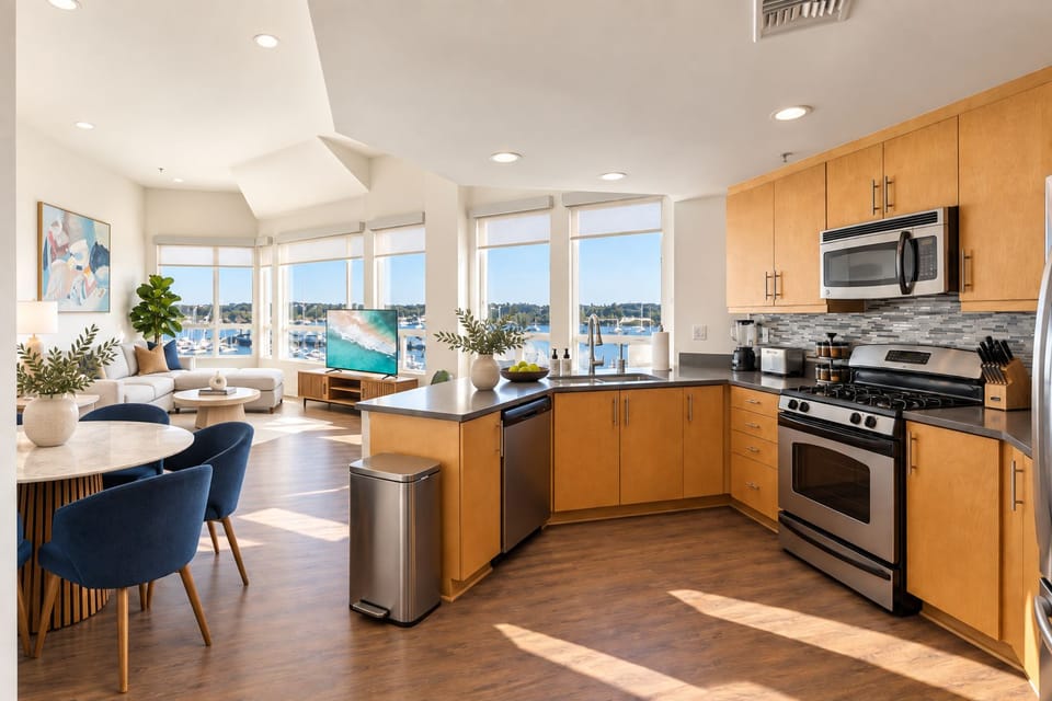 The Crystal' Penthouse Water View Private Rooftop Gym Pool Jacuzzi and Sauna Apartment in Marina del Rey