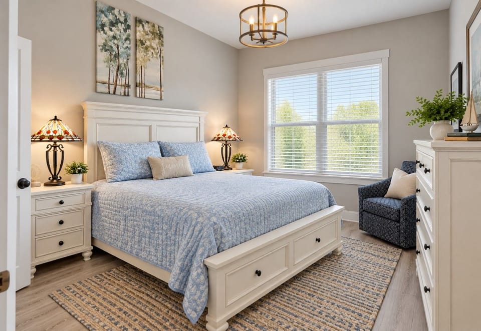 staged with real furniture _ guest bedroom