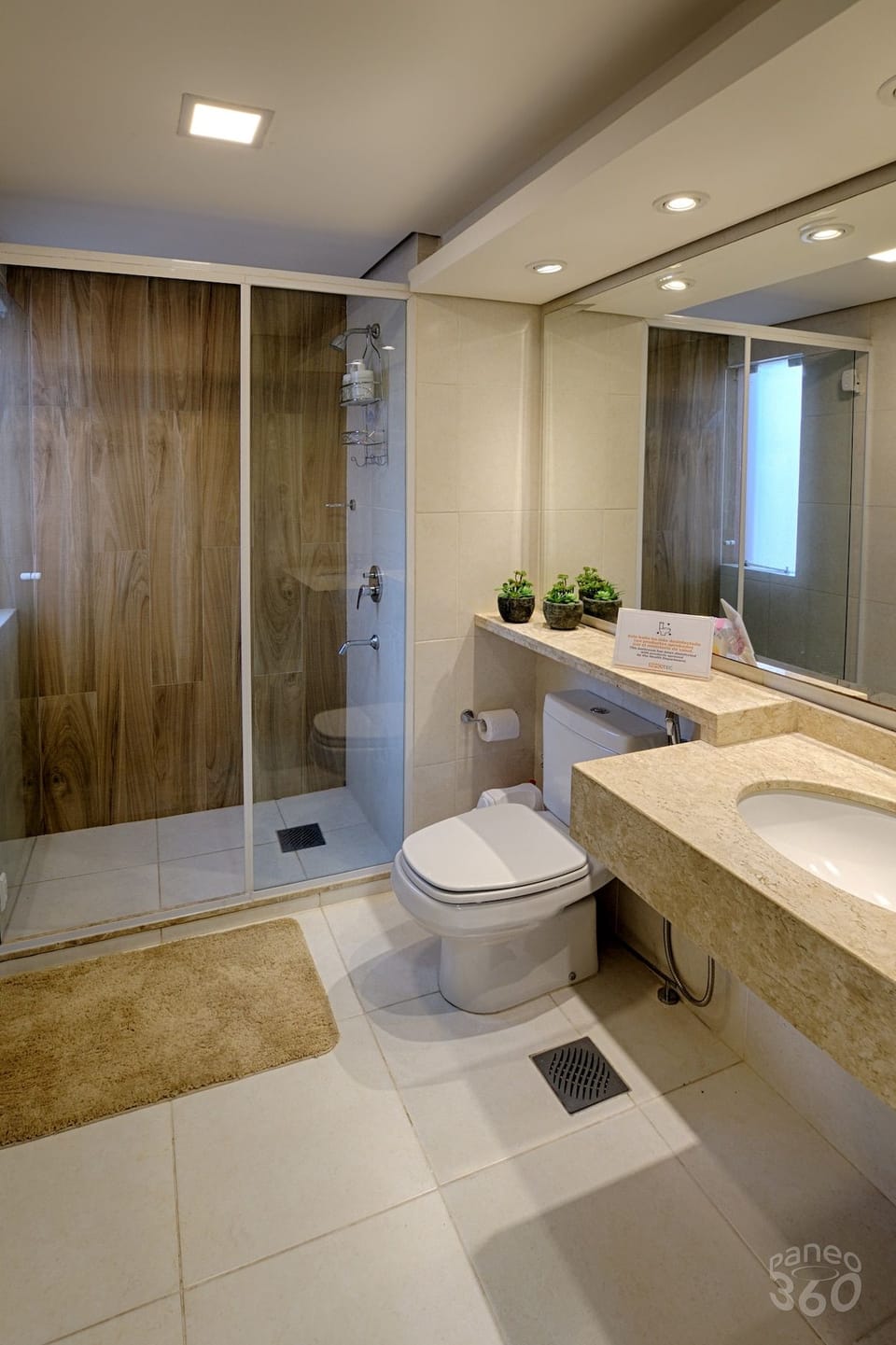 Large, well-ventilated bathroom