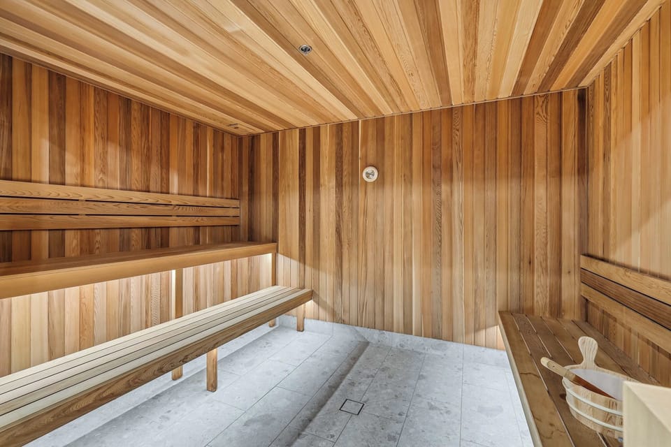 Traditional Cedar Sauna
Step into pure relaxation with access to a full wooden sauna equipped with multi-level timber seating. Ideal for detoxing and unwinding after a long day of exploring.
