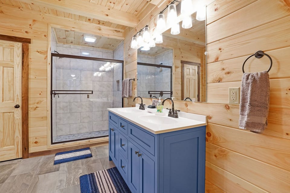Bathroom with walk-in shower