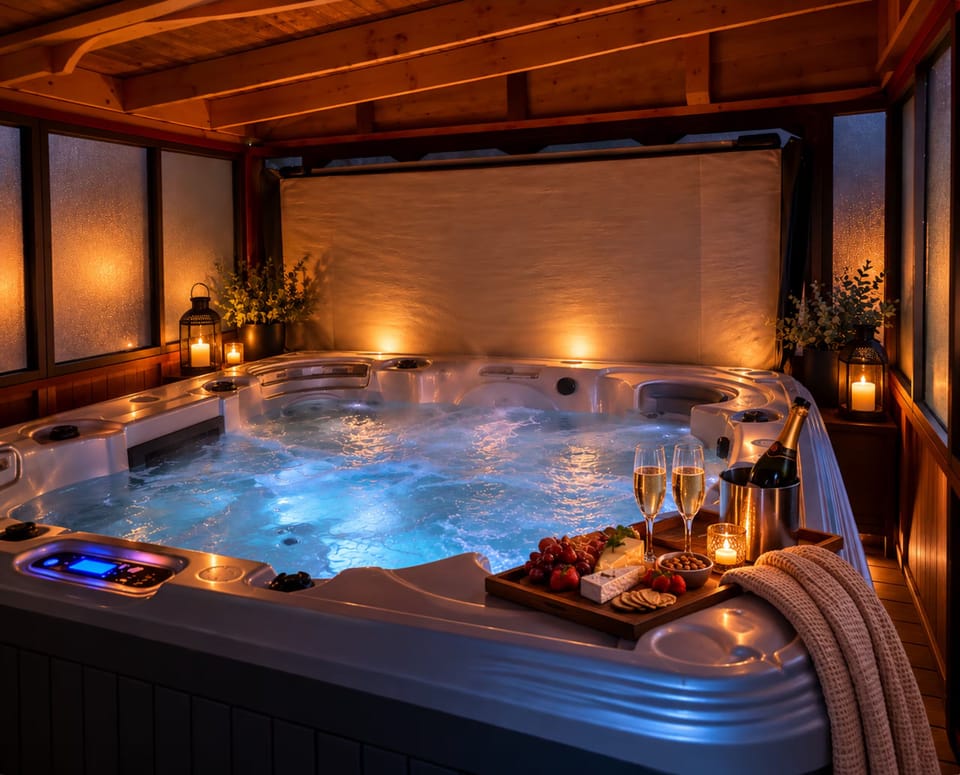 Indoor spa tub