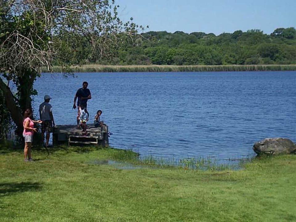 Entrance to pond just a short walk away, 5 minute walk.
