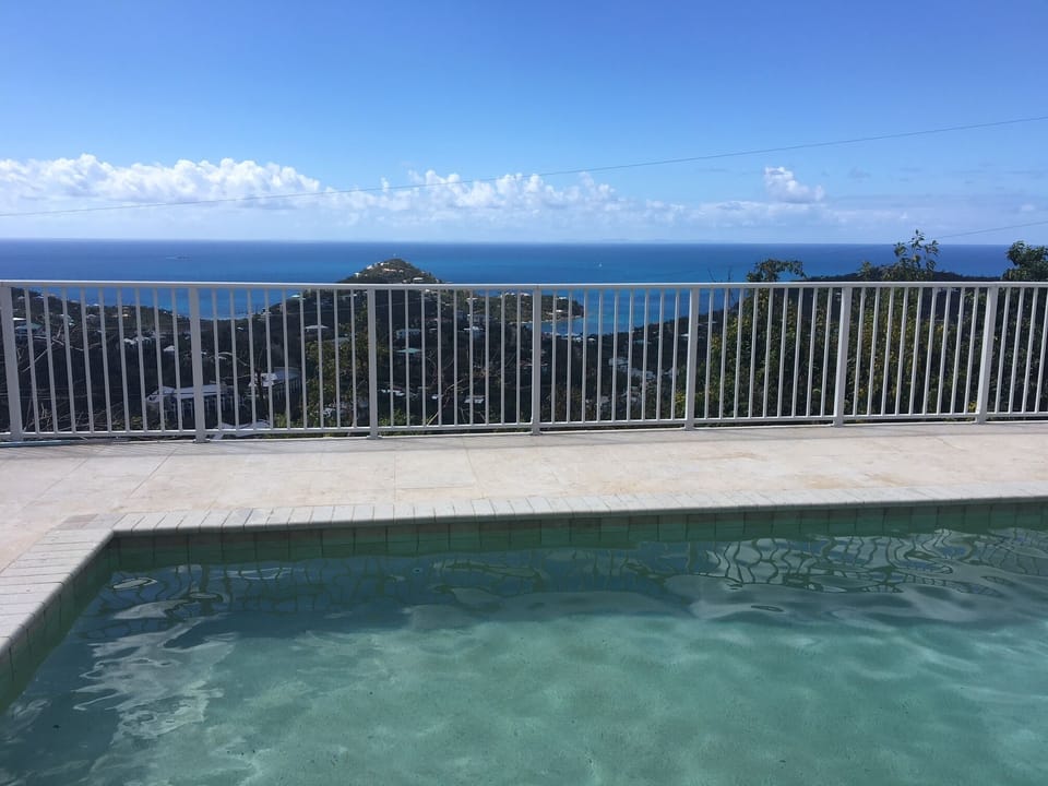 Enjoy the pool with views of St Croix, Great Cruz Bay, Chocolate Hole & Hart!