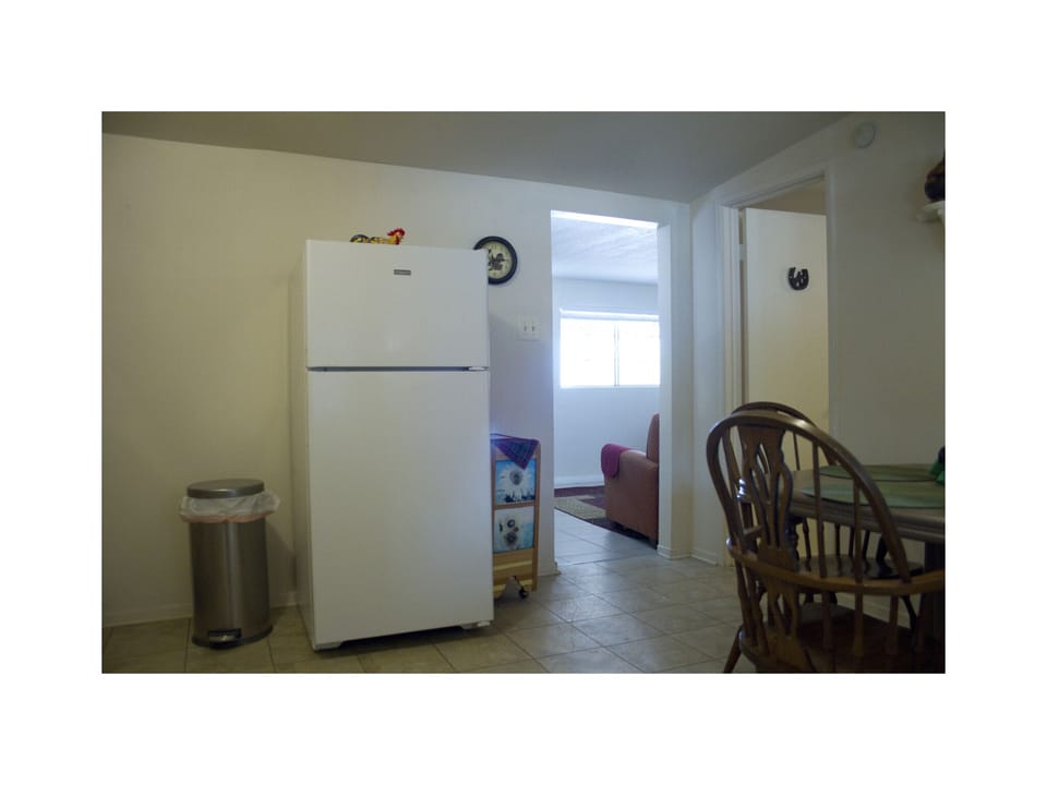 There is a refrigerator and we are only 3 miles from the local grocery store.