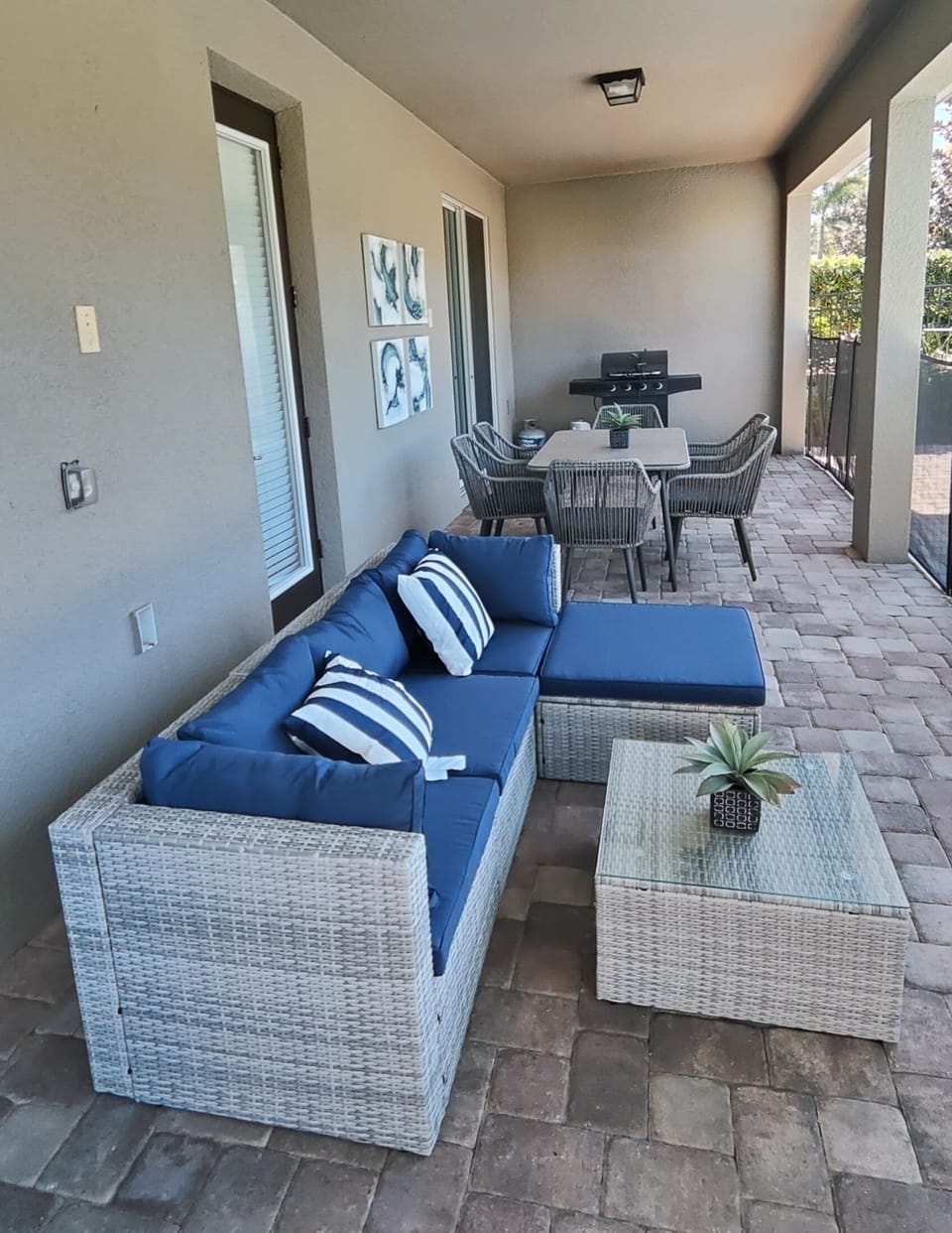 Pool side patio