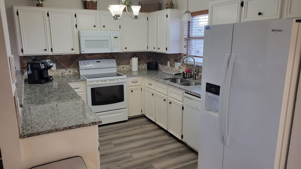 Kitchen with marble counter tops!