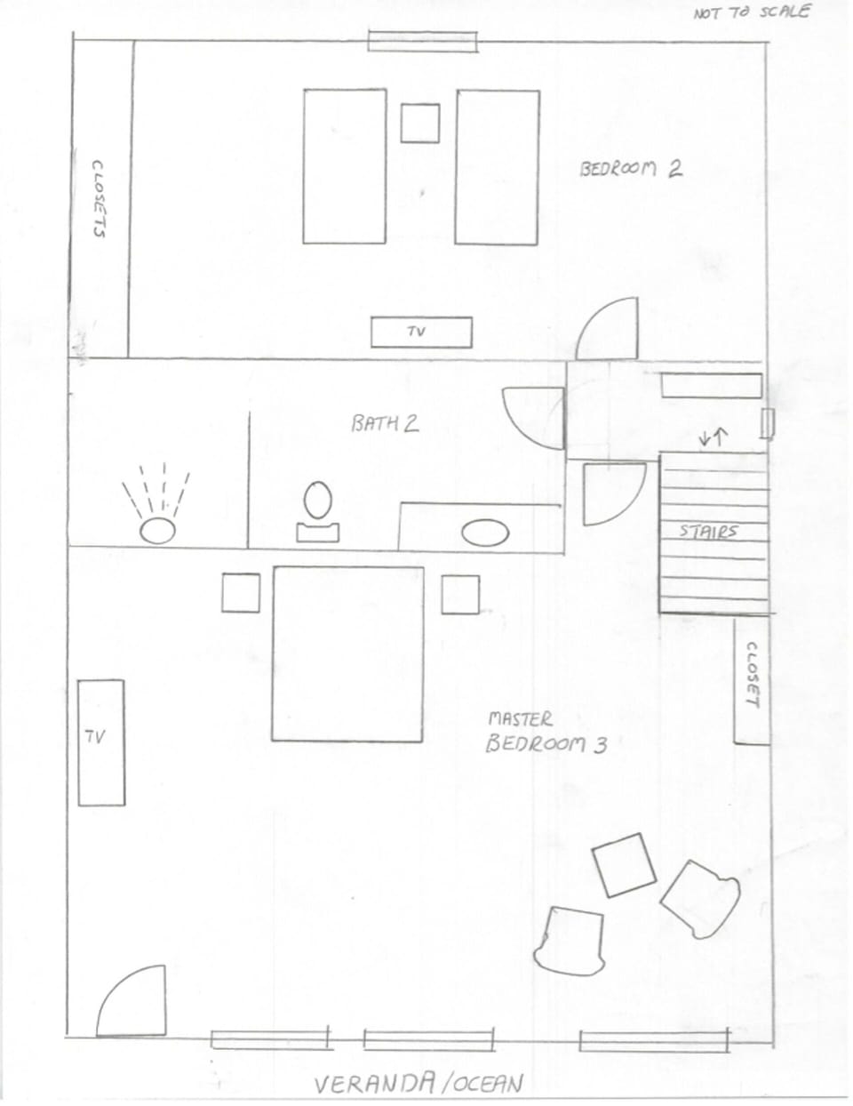 Upper level floor plan