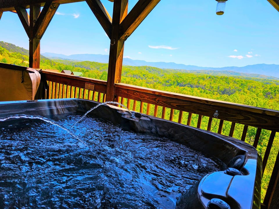 One of Two Hot tubs with Beautiful View!