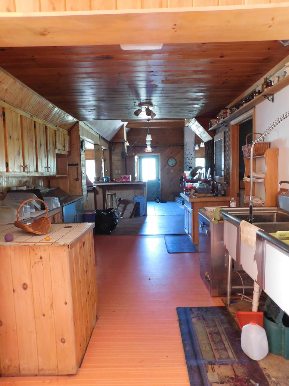View from Commercial Kitchen to front door 