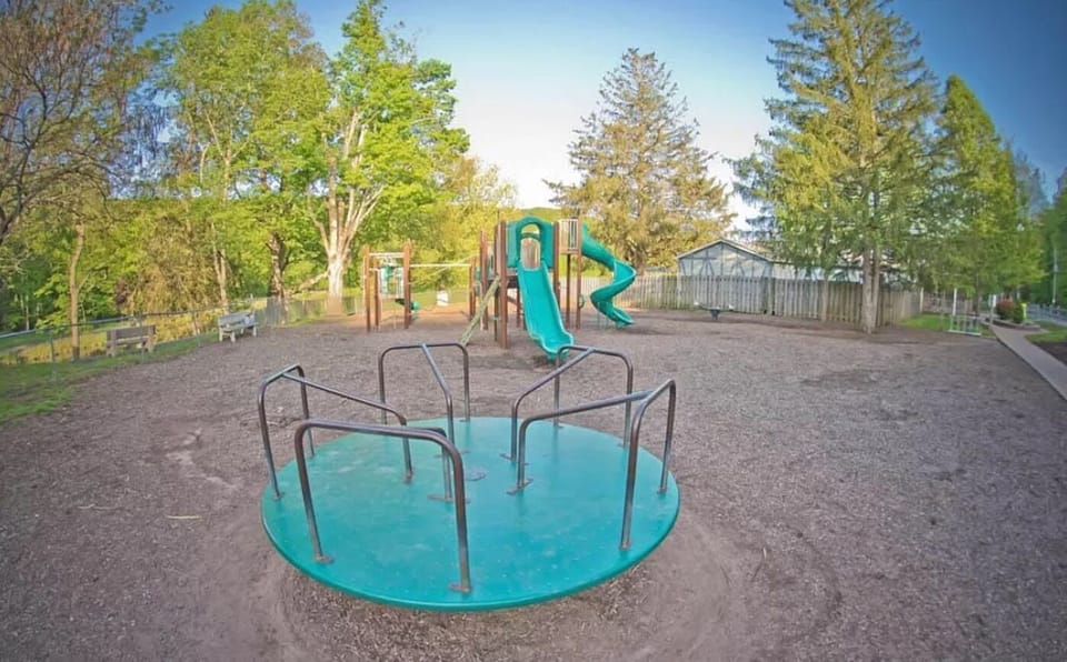 Kids playground off the lake