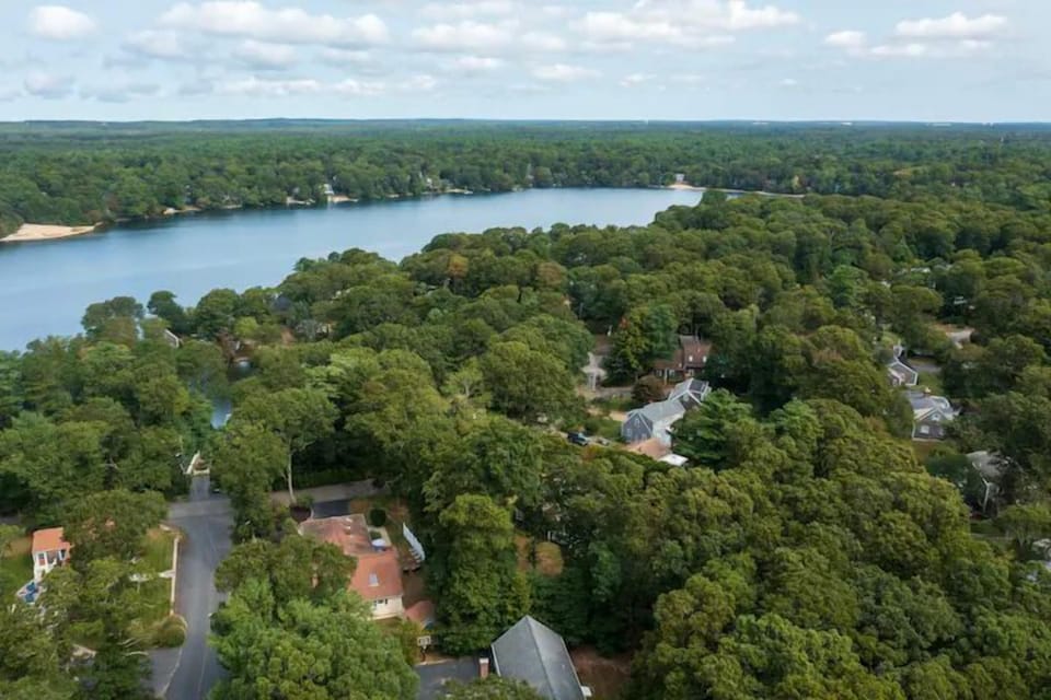 Jenkins pond directly across the street from Home