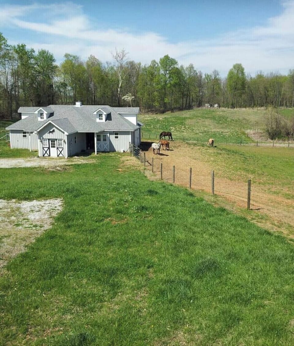 Horse Barn and pastures 