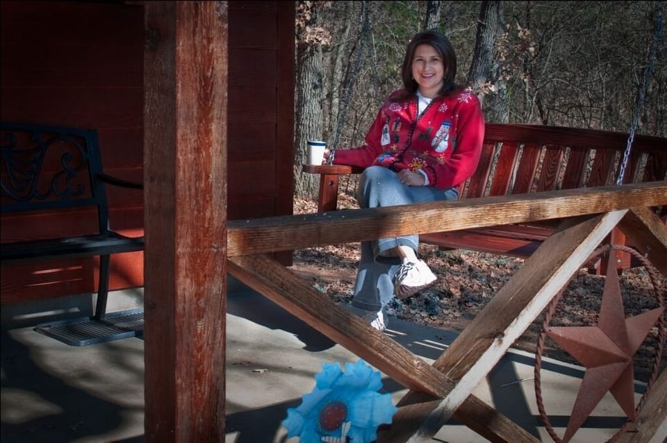 Relax on the spacious porch