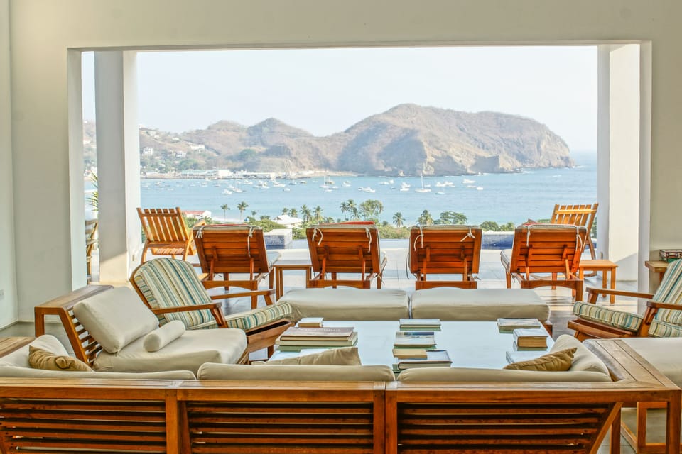 Open living room with breathtaking ocean  views!  