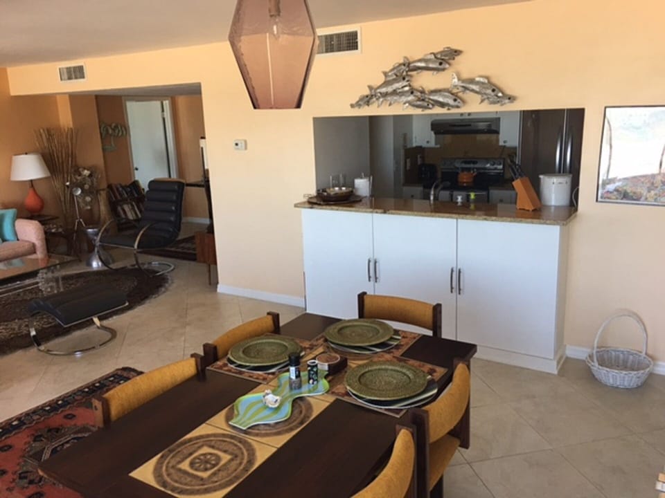 Dining area and kitchen pass through