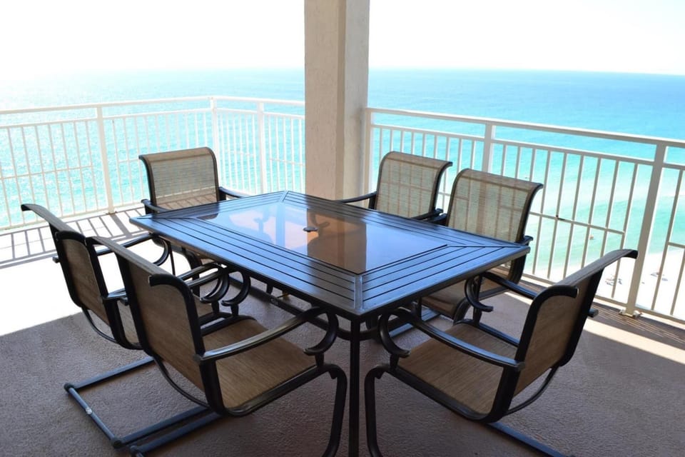 Watch unobstructed sunset views from this huge corner unit balcony
