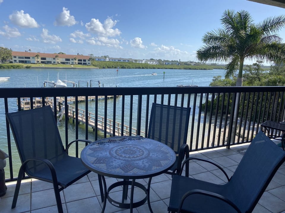 Gorgeous water views from our balcony
