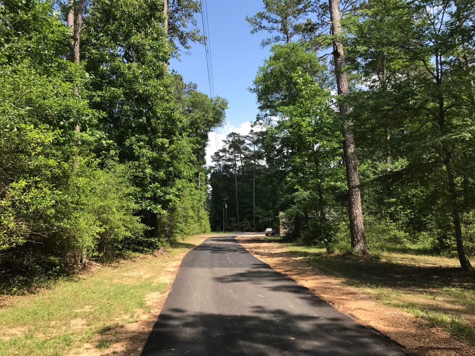 A very large backyard and front yard for a quiet walk or private events.