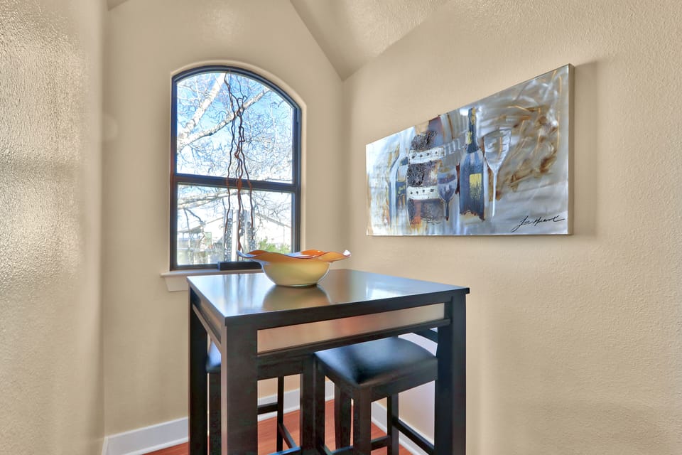 Perfect dining spot for two.